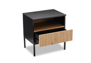 Brooklyn Bedside Table with LED - 2 Piece Bundle
