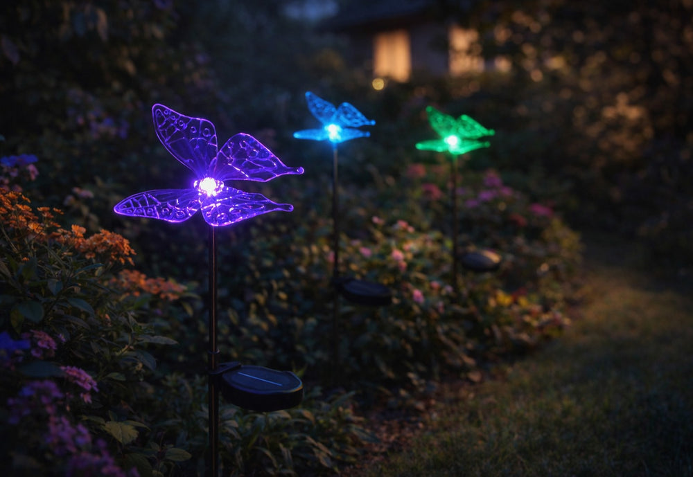 Butterfly Solar Outdoor Garden Lights (Set of 2)