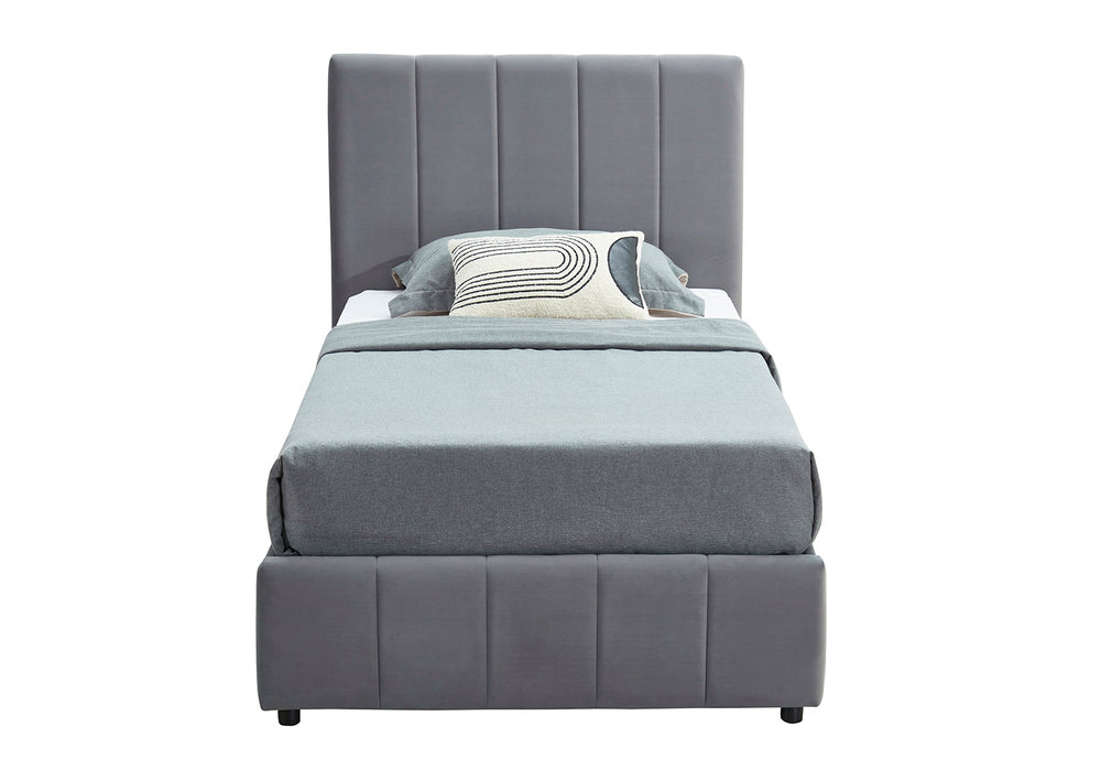 Camila King Single Gas Lift Storage Bed & Harbour City King Single Mattress Bundle