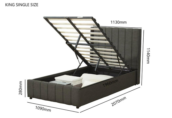 Chloe Gas Lift Storage Bed