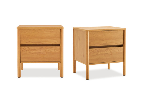 Dakota 2 Drawer Bedside - 2 Piece Bundle