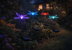 Dragonfly Solar Outdoor Garden Lights (Set of 2)