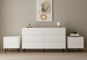 Emerson 6 Drawer Dresser & 2 Drawer Bedside - 3 Piece Bundle