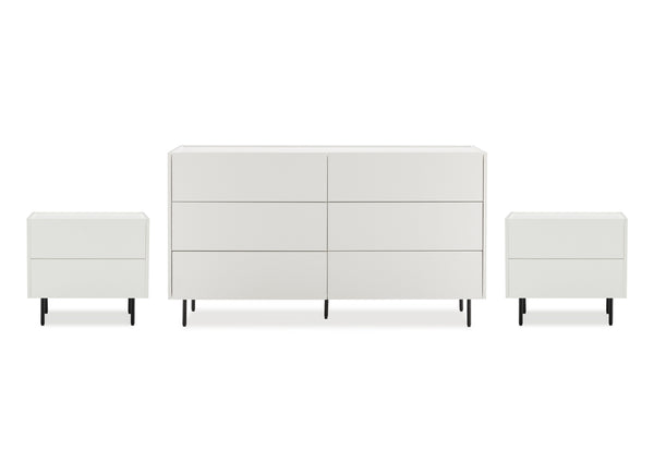 Emerson 6 Drawer Dresser & 2 Drawer Bedside - 3 Piece Bundle