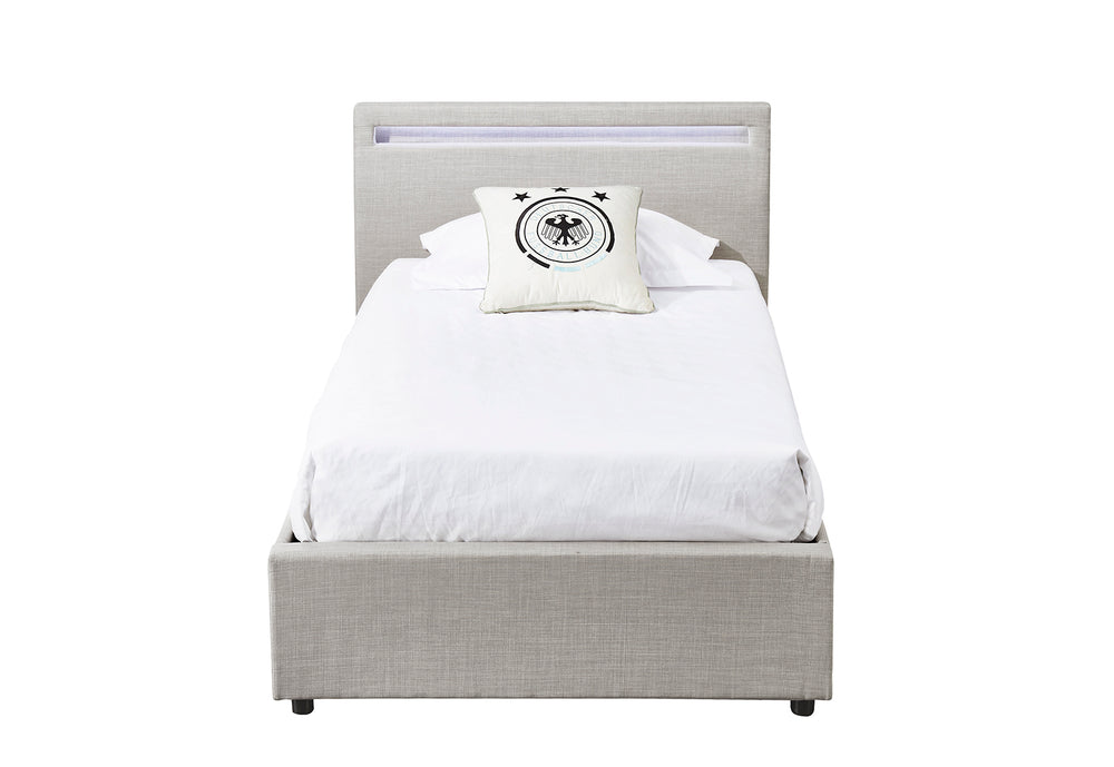 Evelyn King Single Gas Lift Storage Bed & Harbour City King Single Mattress Bundle