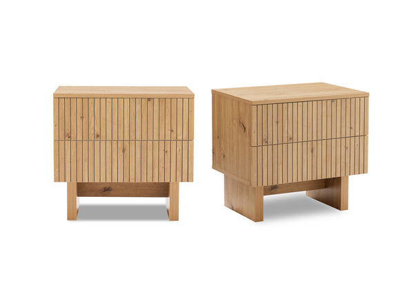 Giselle 2 Drawer Bedside - 2 Piece Bundle