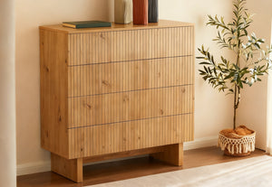 Giselle 4 Drawer Tall Chest & 2 Drawer Bedside - 3 Piece Bundle