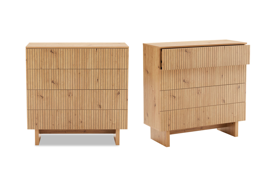 Giselle 4 Drawer Tall Chest - 2 Piece Bundle