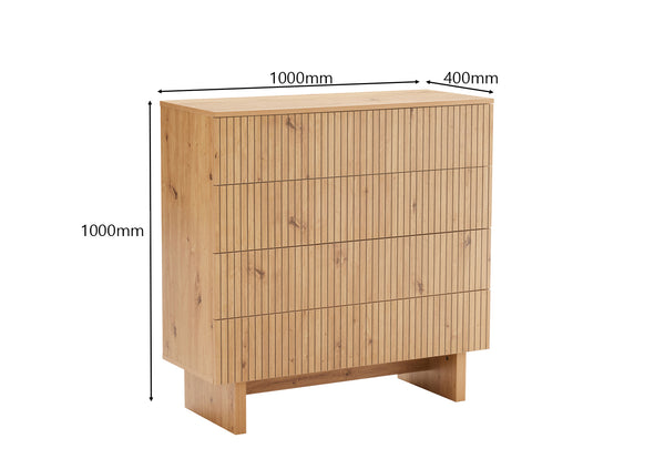 Giselle 4 Drawer Tall Chest & 2 Drawer Bedside - 3 Piece Bundle