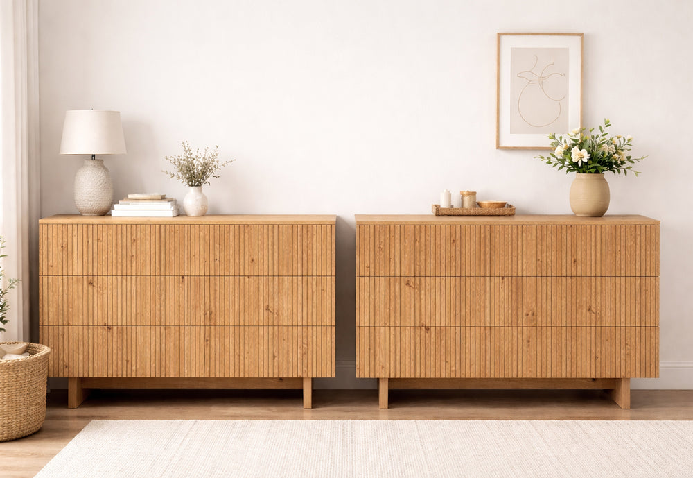 Giselle 6 Drawer Dresser - 2 Piece Bundle