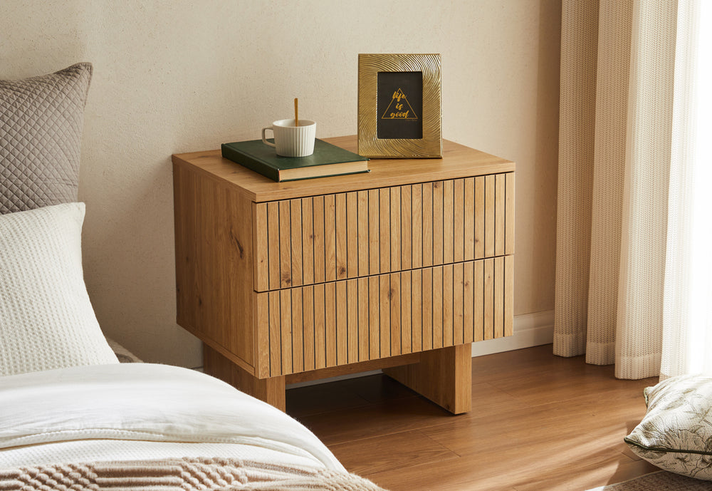 Giselle 2 Drawer Bedside