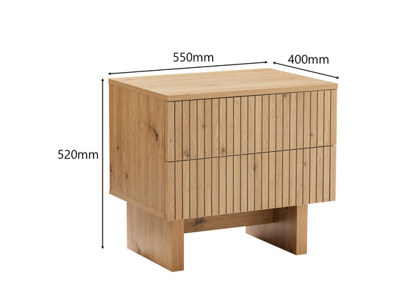 Giselle 2 Drawer Bedside - 2 Piece Bundle