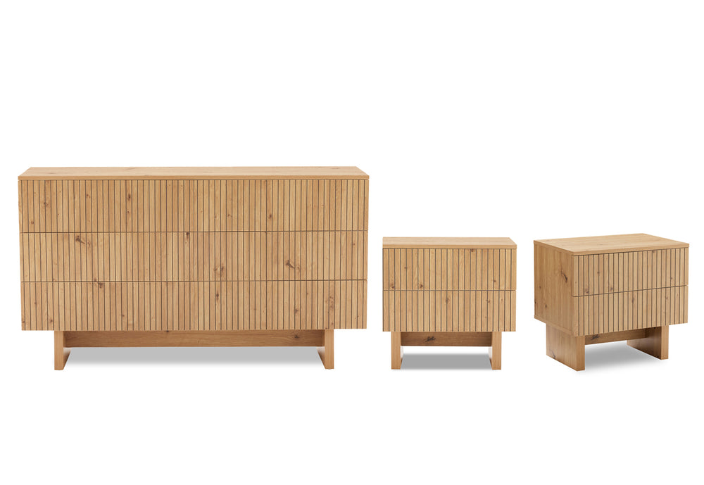 Giselle 6 Drawer Dresser & 2 Drawer Bedside - 3 Piece Bundle