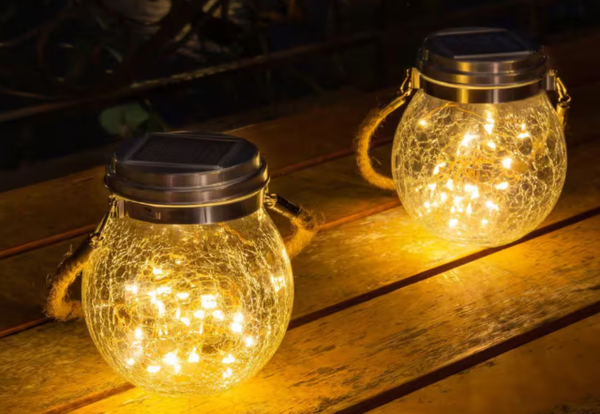 Halo Crack Jar Solar Outdoor Light