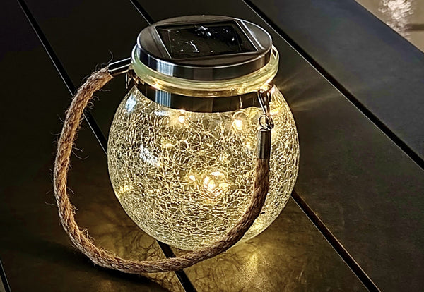 Halo Crack Jar Solar Outdoor Light