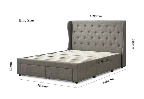 Hannah Bed with Storage Drawers