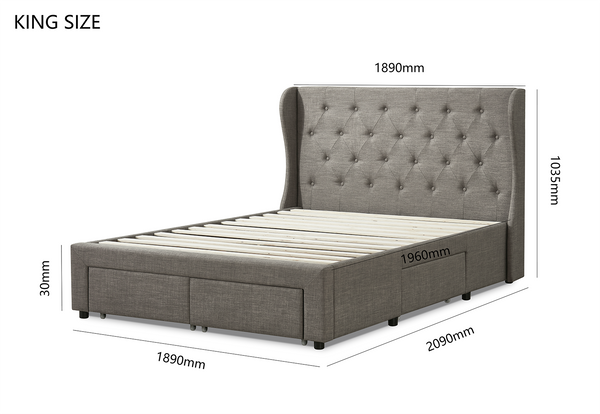 Hannah Bed with Storage Drawers