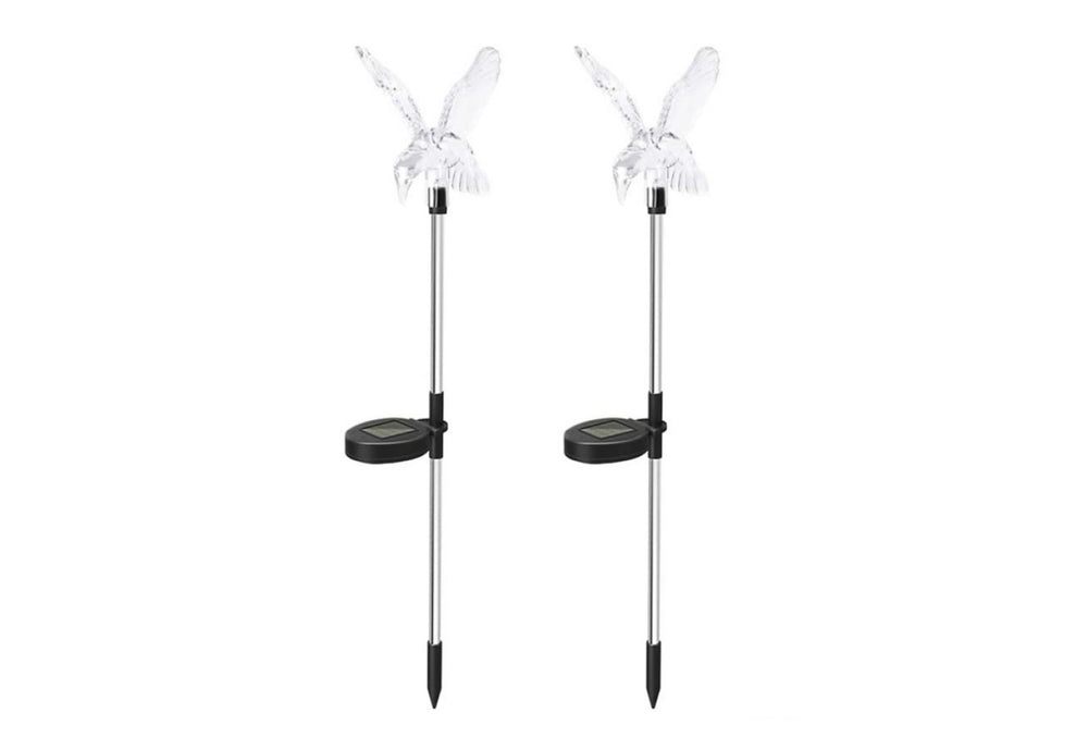 Hummingbird Solar Outdoor Garden Lights (Set of 2)