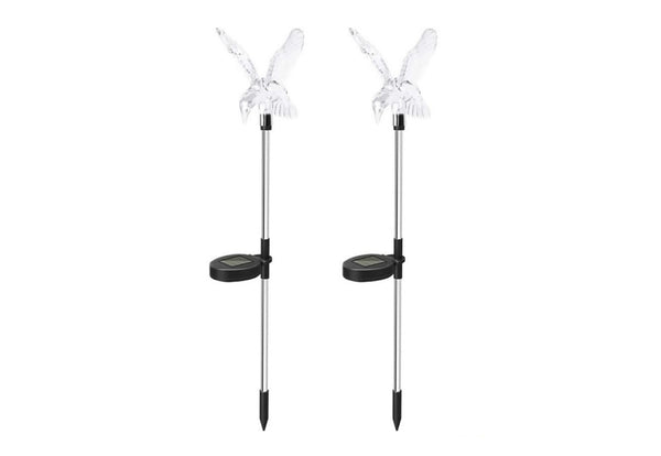 Hummingbird Solar Outdoor Garden Lights (Set of 2)