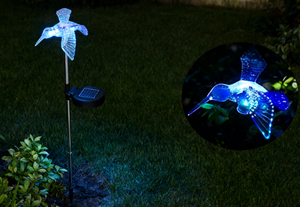 Hummingbird Solar Outdoor Garden Lights (Set of 2)