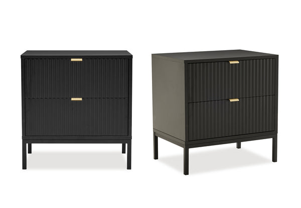 Imani 2 Drawer Bedside - 2 Piece Bundle