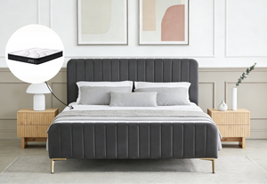 Lexi Queen Bed & Harbour City Queen Mattress Bundle