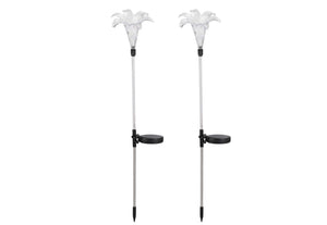 Lilly Solar Outdoor Garden Lights (Set of 2)