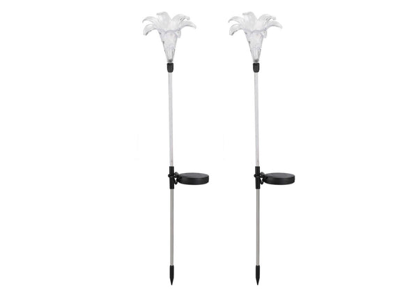 Lilly Solar Outdoor Garden Lights (Set of 2)