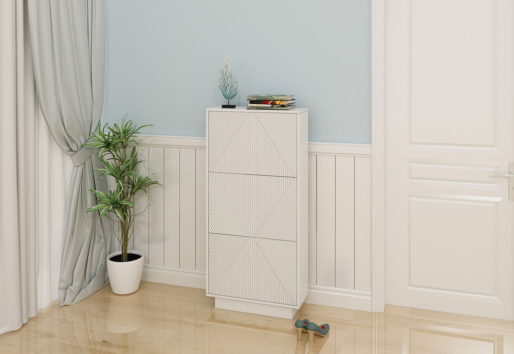 Lucia 3 Door Shoe Cabinet