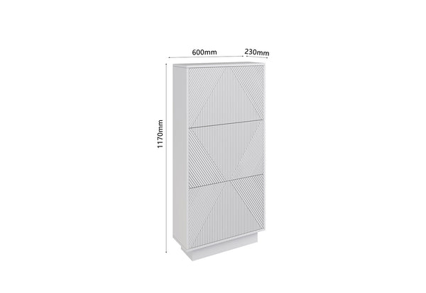 Lucia 3 Door Shoe Cabinet