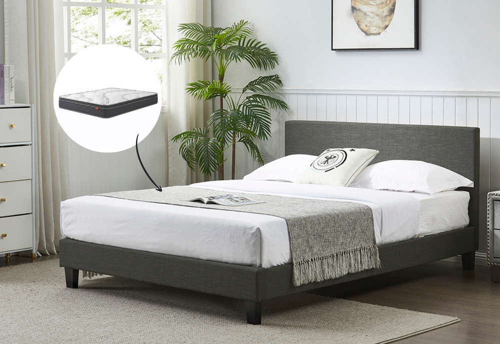 Lucy Double Bed & Harbour City Double Mattress Bundle