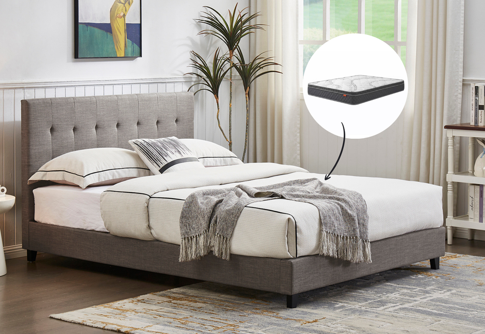 Mia Double Bed & Harbour City Double Mattress Bundle