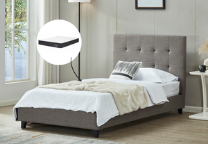 Mia King Single Bed & Harbour City King Single Mattress Bundle