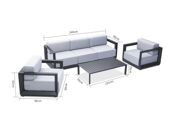 Milos 4pce Outdoor Lounge Setting