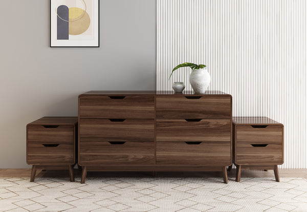 Olive 6 Drawer Dresser & 2 Drawer Bedside (3 Piece Bundle)