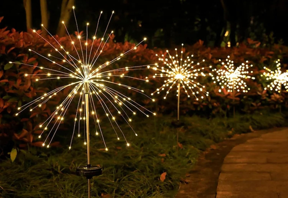 Raven Fireworks Solar Outdoor Garden Lights (Set of 2)