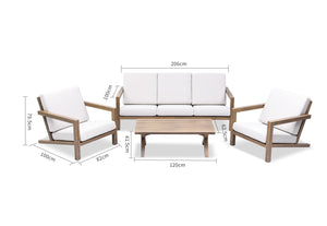 Rhodes 4pce Outdoor Lounge Setting