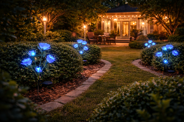 Rose Solar Outdoor Garden Light
