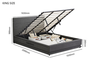 Victoria Gas Lift Storage Bed with LED